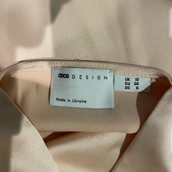 ASOS Blush satin cami with criss cross back detail - Picture 4 of 4